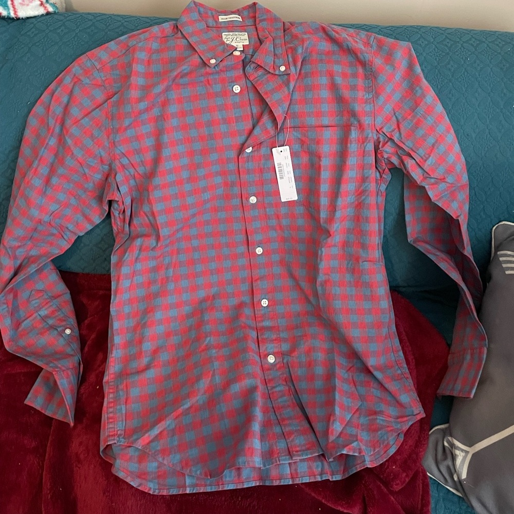 J. Crew Red and Blue Checkered Shirt